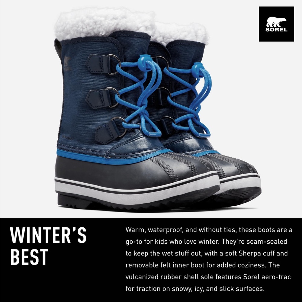 YOUTH YOOT PAC™ NYLON WATERPROOF SNOW BOOTS new Size 10